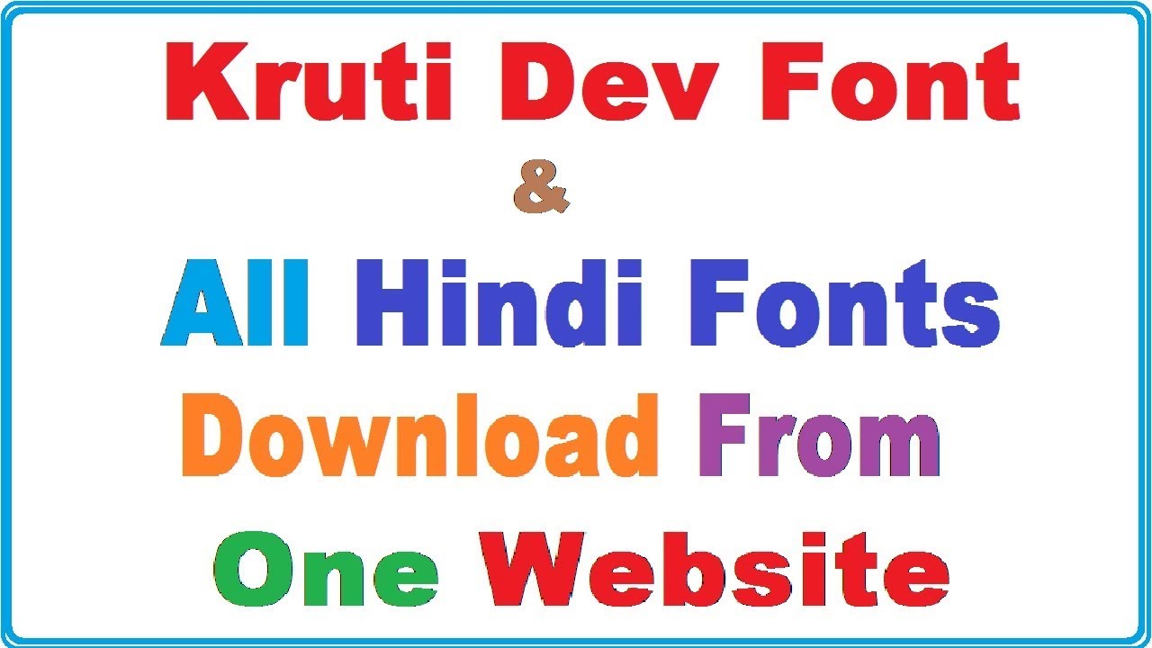 Hindi font free download marathi